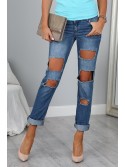 Damenhose mit Löchern Jeans 98940 - Online-Shop - Boutique